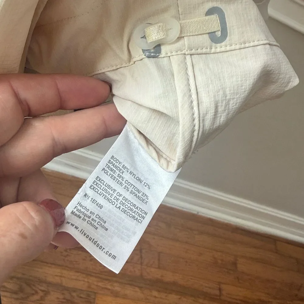 LIV Outdoor Cream Hooded Utility Jacket